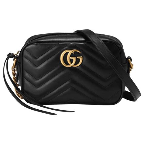 gucci ladies gg marmont mini chain bag in black|gucci small wallet on chain.